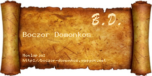 Boczor Domonkos névjegykártya